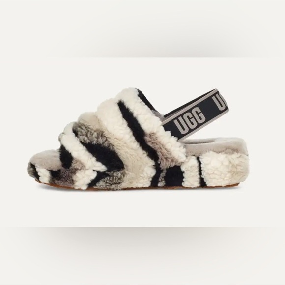UGG Fluff Yeah Slide Cali Collage, Size 7 VGUC - Picture 1 of 4